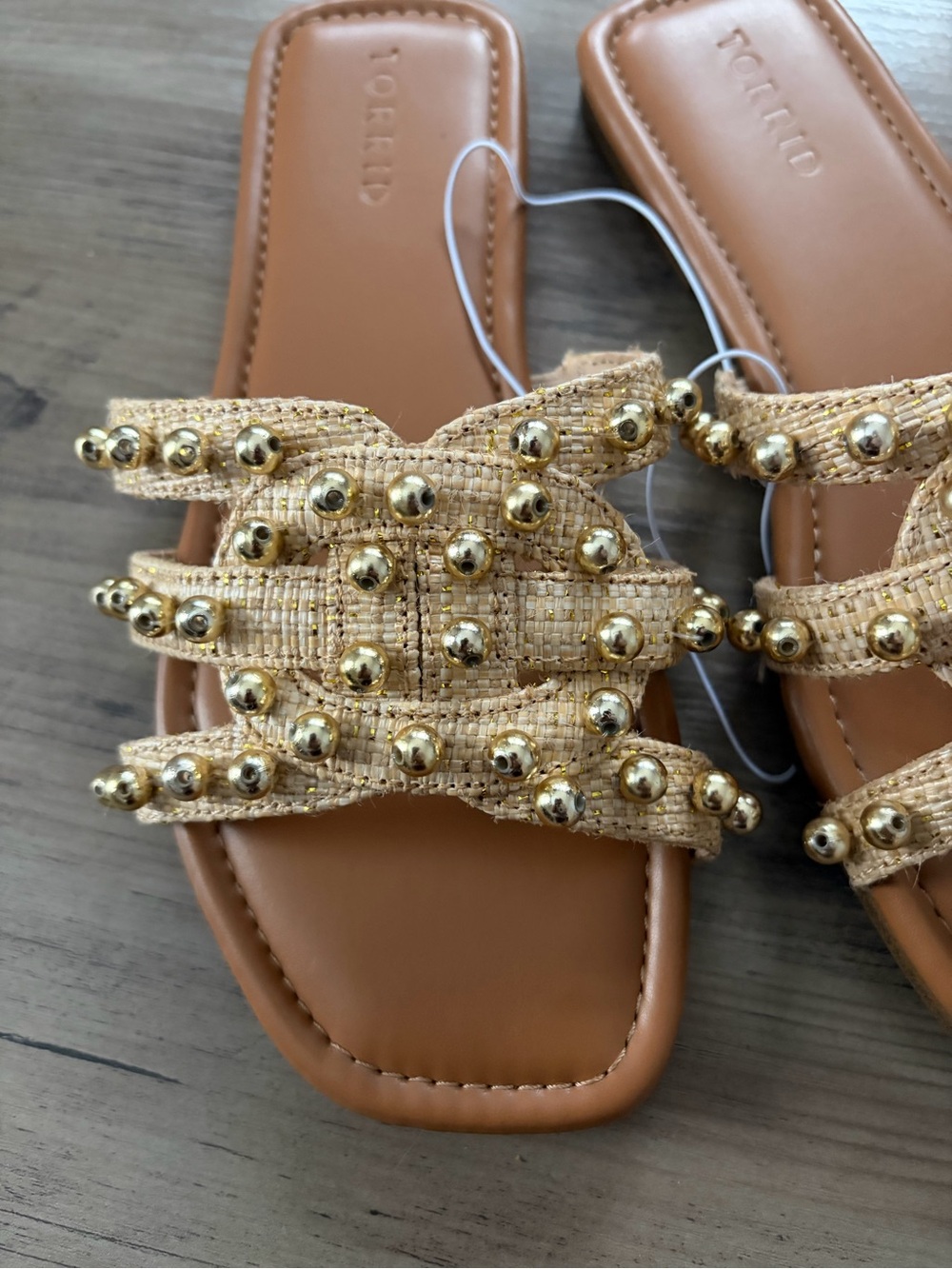Torrid Wide Width Gold Sandal Slides - Picture 5 of 7